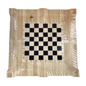 Handmade chess set 3 in 1, 60×30×9 cm, art. 191055, Brown