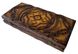 Handmade backgammon with carving under glass, 58×28×10 cm, art. 192376, Brown