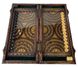 Handmade backgammon with carving under glass, 58×28×10 cm, art. 192376, Brown