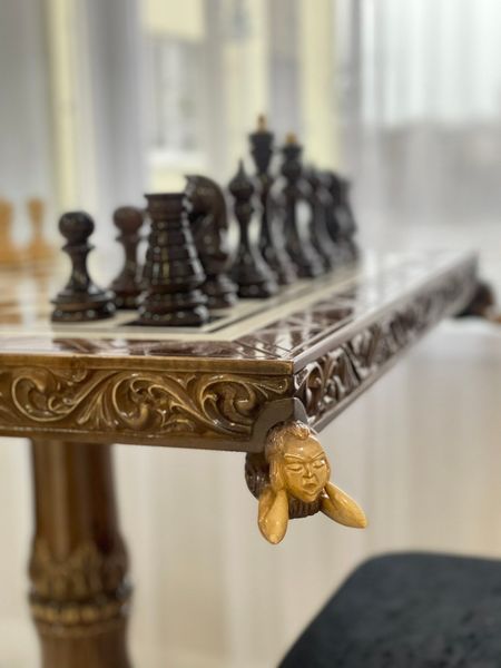 Wooden chess table, art. 197000, Brown