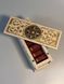 Dominoes "GrossMeister" made of acrylic stone, art. 400014, Red-gold