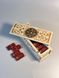 Dominoes "GrossMeister" made of acrylic stone, art. 400014, Red-gold