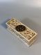 Dominoes "GrossMeister" made of acrylic stone, art. 400014, Red-gold