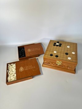 Mini Go game in a box, classic strategy, art. 191002, Brown