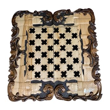 Handmade chess set 3 in 1, 70×33×9 cm, art. 191059, Brown