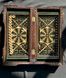 Handmade backgammon with carving under glass, 58×28×10 cm, art. 192372, Brown