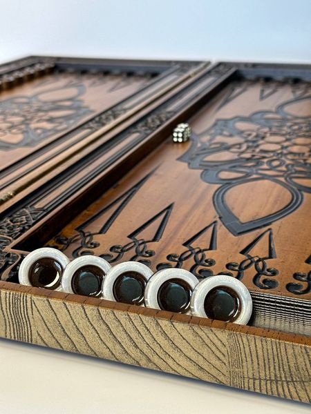 Wooden backgammon "Cossack", 68×32×4 cm, art. 190132