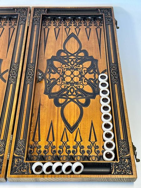 Wooden backgammon "Cossack", 68×32×4 cm, art. 190132