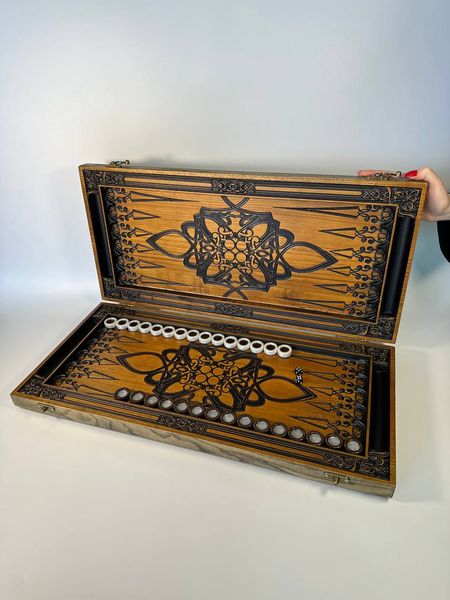 Wooden backgammon "Cossack", 68×32×4 cm, art. 190132