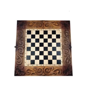 Handmade chess set 3 in 1, 60×30×9 cm, art. 191046, Brown