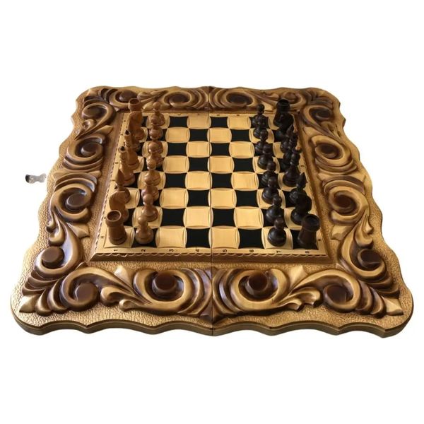 Handmade chess, 70×35×8 cm, art. 191001, Brown