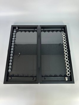 Carbon backgammon, art. 60×30 cm, 555000, Dark gray