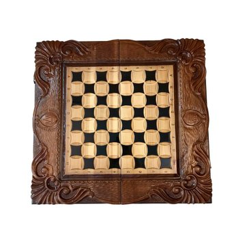 Handmade chess set 3 in 1, 60×30×9 cm, art. 191037, Brown