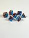 Set of dice DnD, "Crystal", 7 pcs,  blue-red