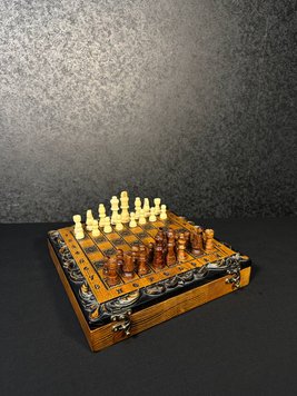 Chessboard made of wood, 33×33×5 cm, art. 191105, Brown