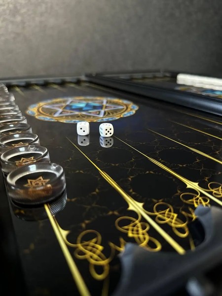 Glass backgammon "Scorpion", art. 60×30 cm, 250006