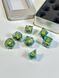 Set of dice DnD, Eye of the Dragon, 7 pcs, green