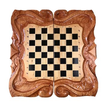 Handmade chess set 3 in 1, 60×30×9 cm, art. 191049, Brown