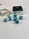 Set of dice DnD, Eye of the Dragon, 7 pcs, blue