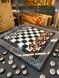 Luxury chess&backgammon set made of black acrylic stone 60×30 cm, art. 190637, Black