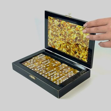 Amber dominoes "Golden Mosaic", art. 400019