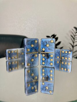 Epoxy resin dominoes, Azure, art. 400112