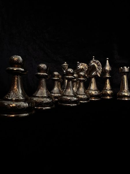 Metal chess pieces, medium, Italfama "Classic", art. 809926