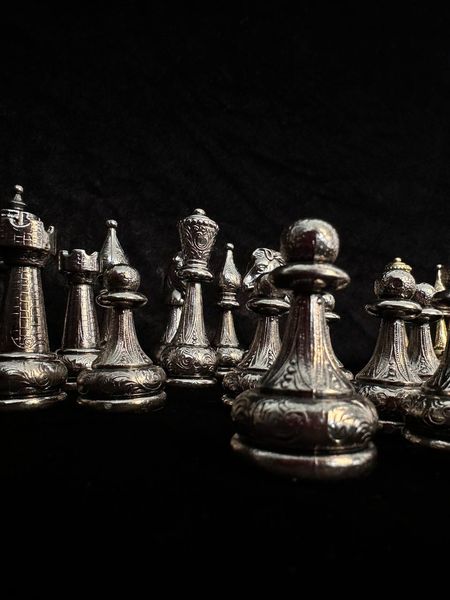 Metal chess pieces, medium, Italfama "Classic", art. 809926