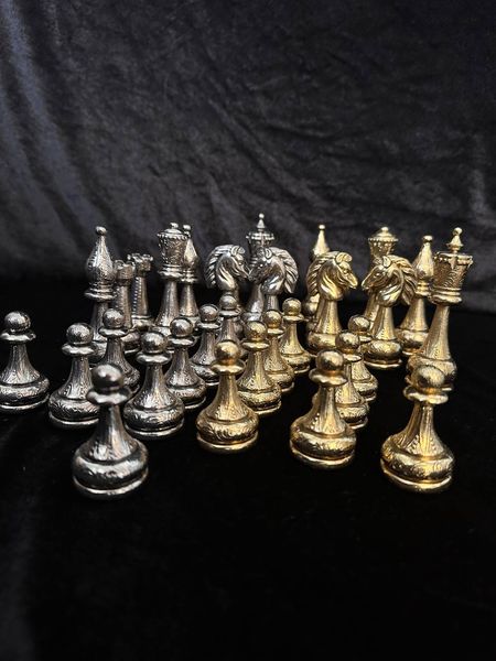 Metal chess pieces, medium, Italfama "Classic", art. 809926