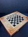 Handmade chess set 3 in 1, under glass, 58×25×9 cm, art. 194022, Brown