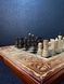 Handmade chess set 3 in 1, under glass, 58×25×9 cm, art. 194022, Brown