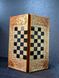 Handmade chess set 3 in 1, under glass, 58×25×9 cm, art. 194022, Brown