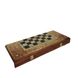 Handmade chess set 3 in 1, under glass, 58×25×9 cm, art. 194022, Brown