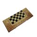 Handmade chess set 3 in 1, under glass, 58×25×9 cm, art. 194022, Brown