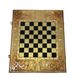 Handmade chess set 3 in 1, under glass, 58×25×9 cm, art. 194022, Brown