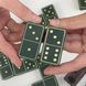 GrossMeister wood and leather dominoes set, green, 52×27×12mm, art. 400501