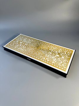 Glass backgammon "Classic", art. 61×27 cm, 250075, Black