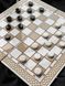 Luxury chess-checkers made of white acrylic stone 47×23 cm, White