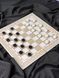 Luxury chess-checkers made of white acrylic stone 47×23 cm, White