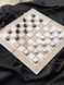 Luxury chess-checkers made of white acrylic stone 47×23 cm, White