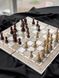 Luxury chess-checkers made of white acrylic stone 47×23 cm, White