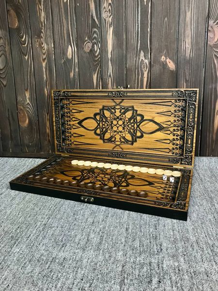 Wooden backgammon "Dollar", 48×23×3cm, art.190147