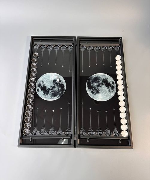 Glass backgammon "Wolf", art. 60×30 cm, 250030, Assorts