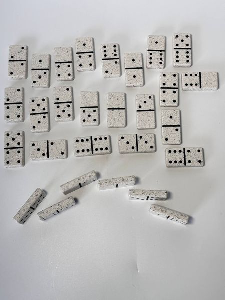 Dominoes made of acrylic stone, art. 400012, White