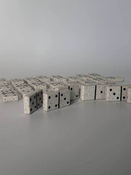 Dominoes made of acrylic stone, art. 400012, White