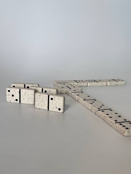 Dominoes made of acrylic stone, art. 400012, White