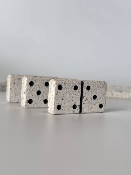 Dominoes made of acrylic stone, art. 400012, White