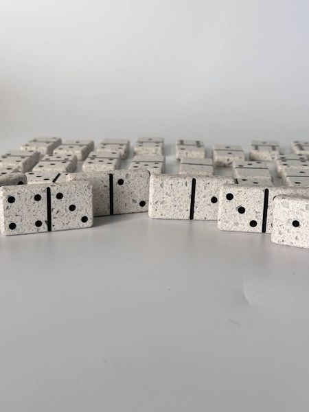 Dominoes made of acrylic stone, art. 400012, White