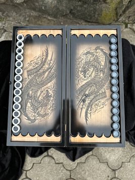 Wooden backgammon "Dragon", 50×23×5 cm, art. 193002