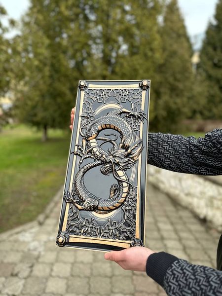 Wooden backgammon "Dragon", 50×23×5 cm, art. 193002